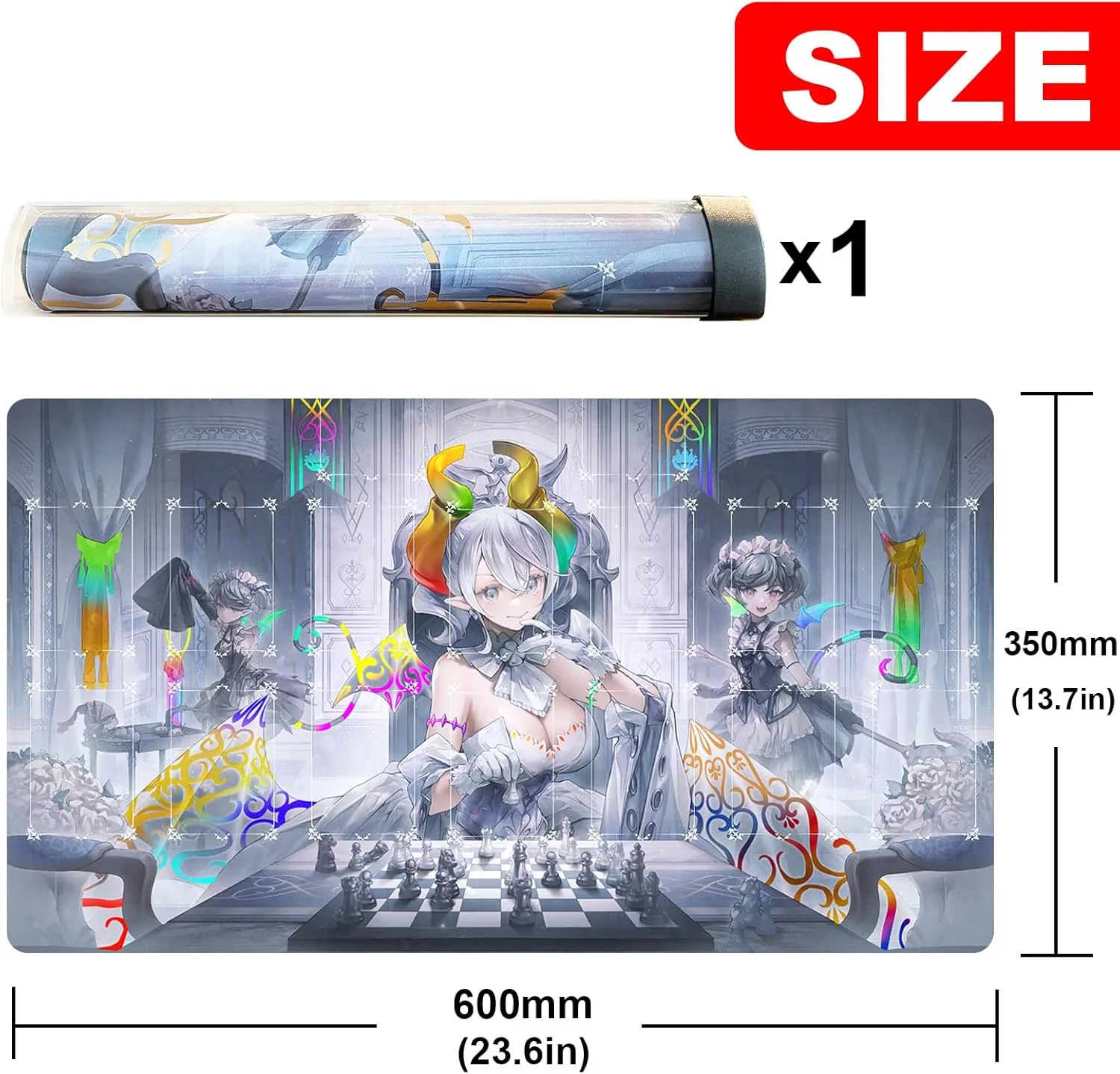 Laser Bronzing Flash ygo playmat Labrynth Mat Gaming Competition Pad Mat Card Binder Deck 23.6x13.7in