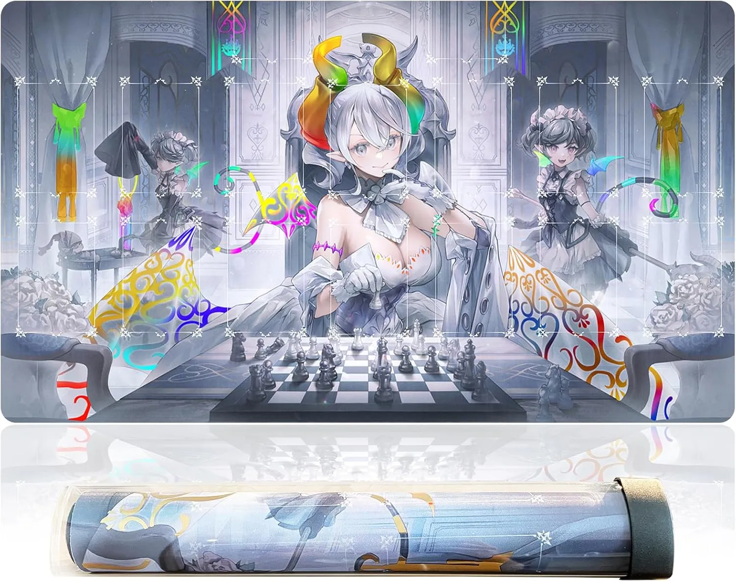 Laser Bronzing Flash ygo playmat Labrynth Mat Gaming Competition Pad Mat Card Binder Deck 23.6x13.7in
