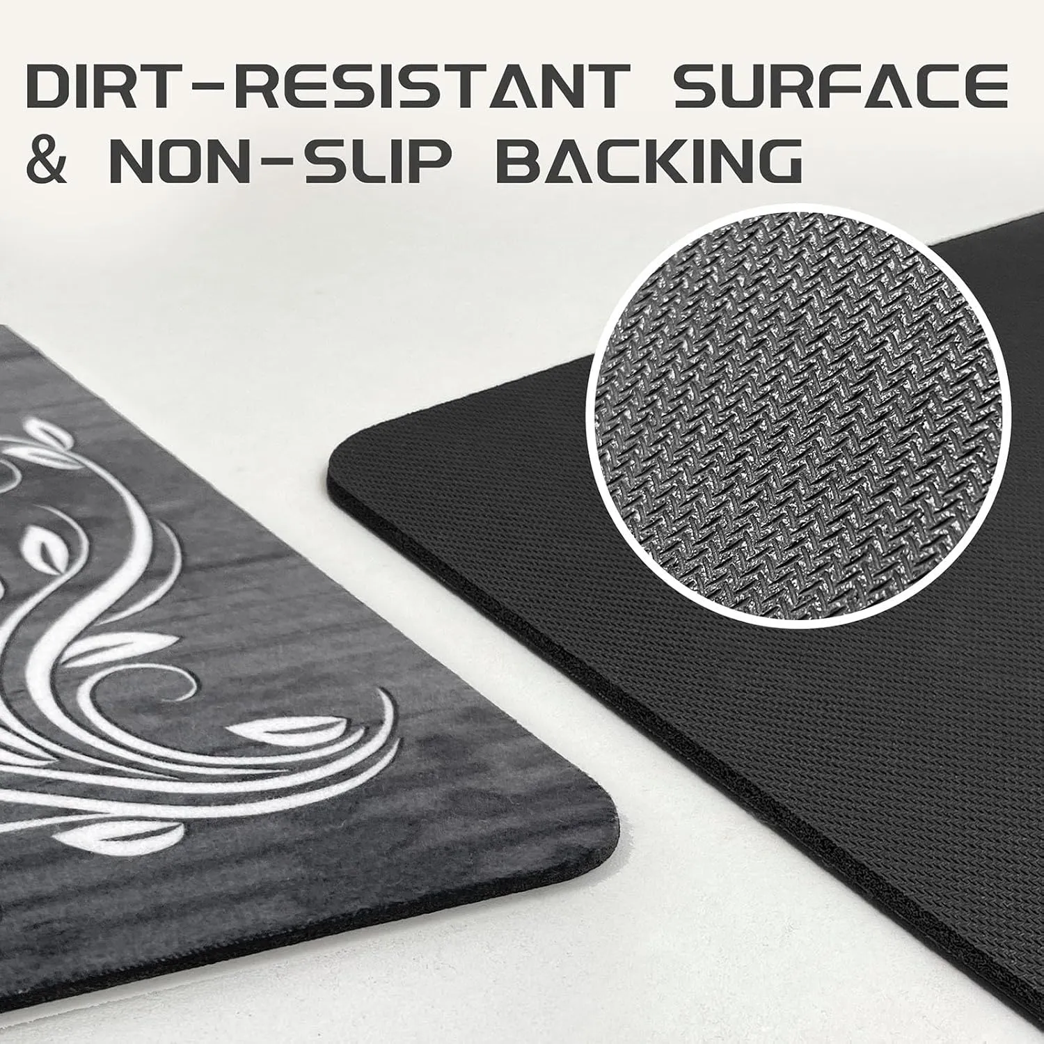 Laundry Room Rug Runner 24"x60" Non Slip Waterproof Laundry Mats for Laundry Room Decor Washable Floor Farmhouse Laundry Rug for Mudroom Washroom Bathroom, Black Navy Blue