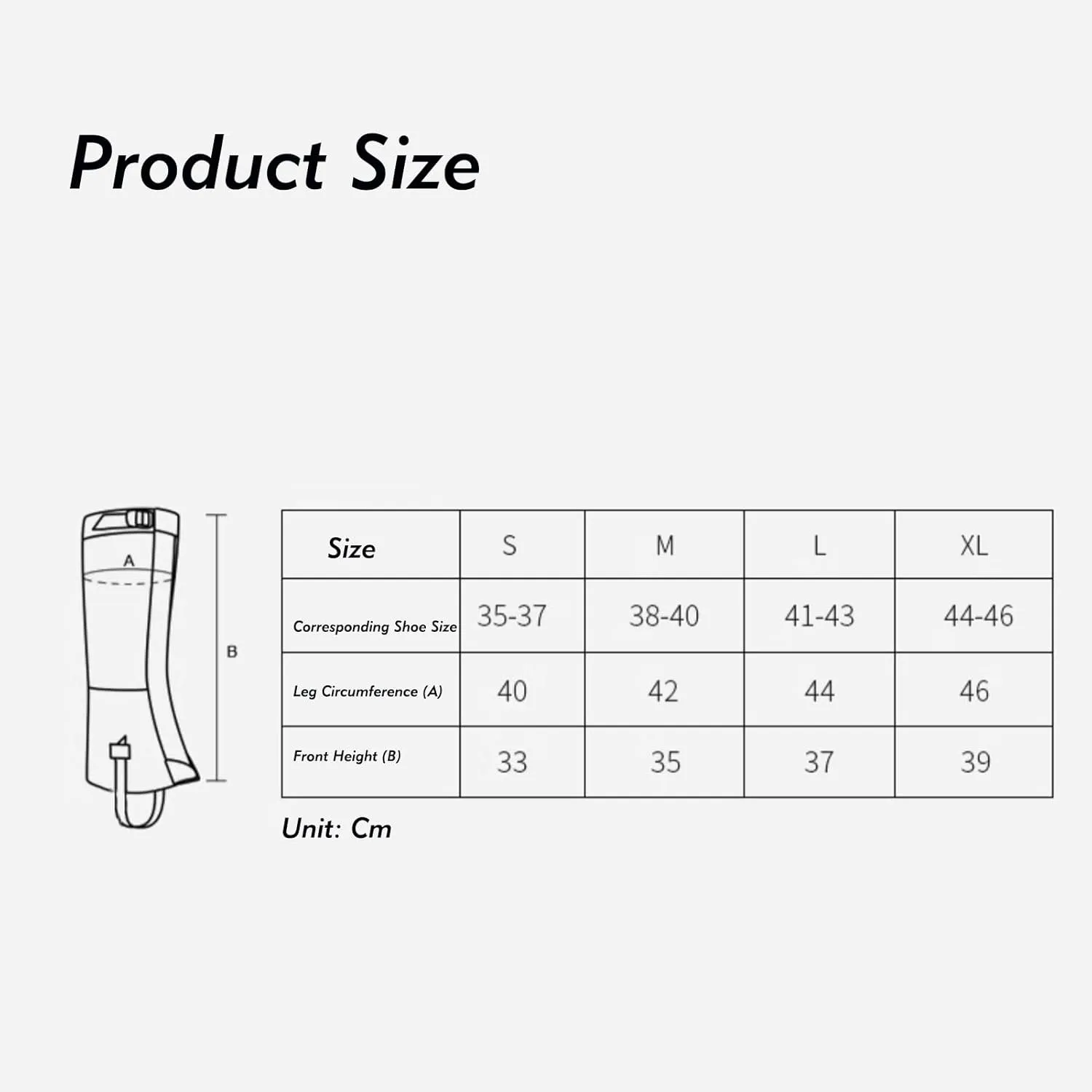 Leg Gaiters,Lightweight Shoe Gaiters Men and Women,Zippered Outdoor Gaiter,Adjustable Size SPOR