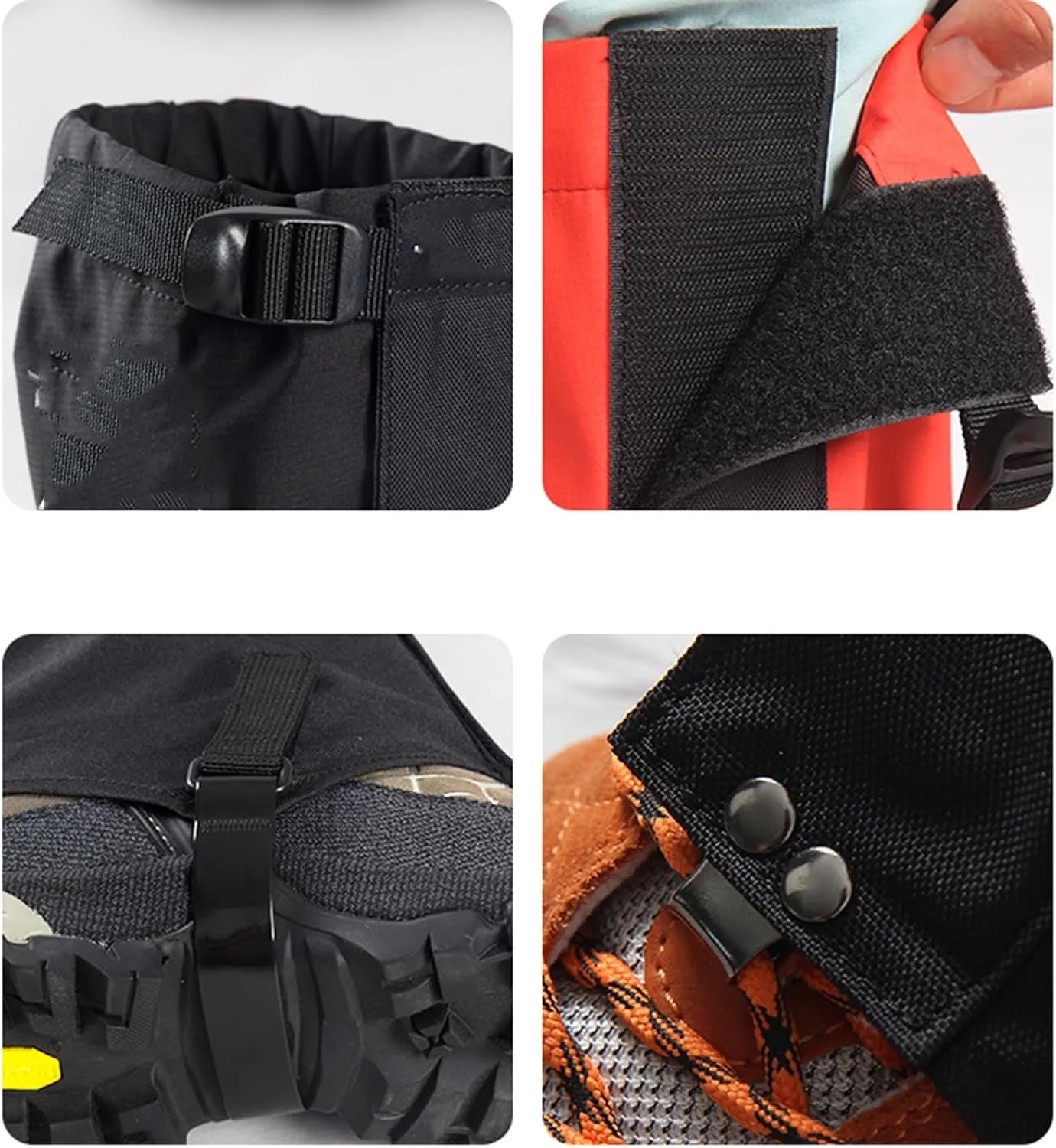 Leg Gaiters,Lightweight Shoe Gaiters Men and Women,Zippered Outdoor Gaiter,Adjustable Size SPOR