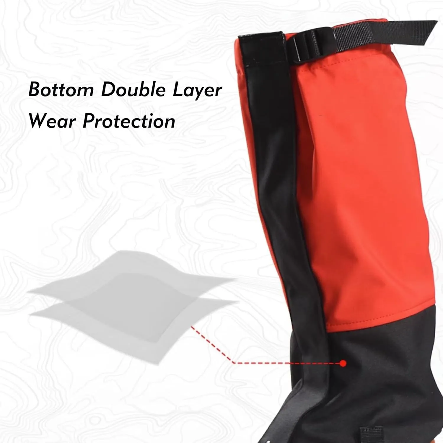 Leg Gaiters,Lightweight Shoe Gaiters Men and Women,Zippered Outdoor Gaiter,Adjustable Size SPOR