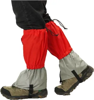 Leg Gaiters,Outdoor Durable Adjustable Size Leg Gaiters,Waterproof Snow Boot Gaiters for Snowshoeing