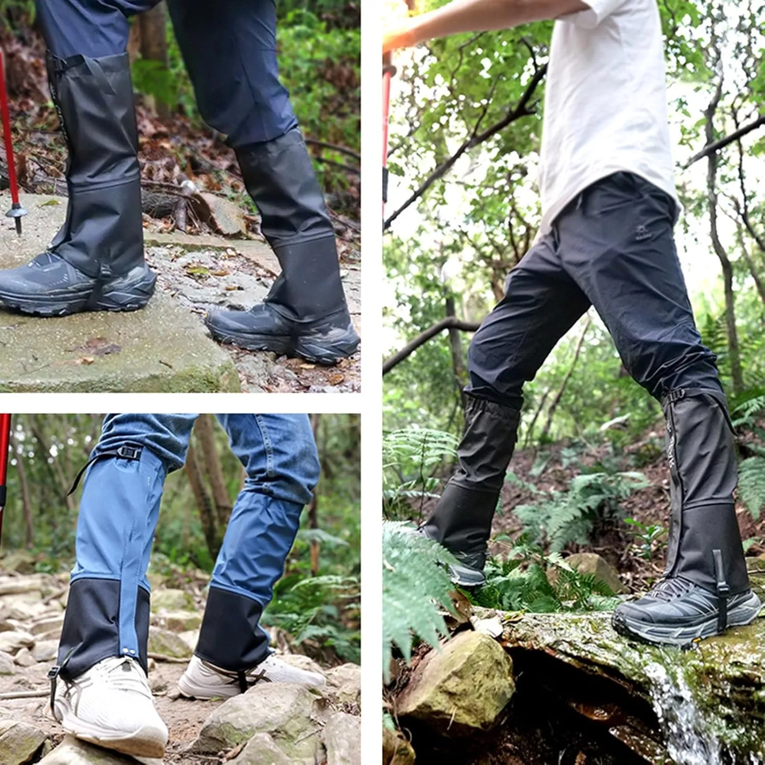 Leg Gaiters,Outdoor Waterproof Hiking Gaiters,Snake Bite Protection Guards with Adjustable Size,for Walking Climbing Hiking Backpacking