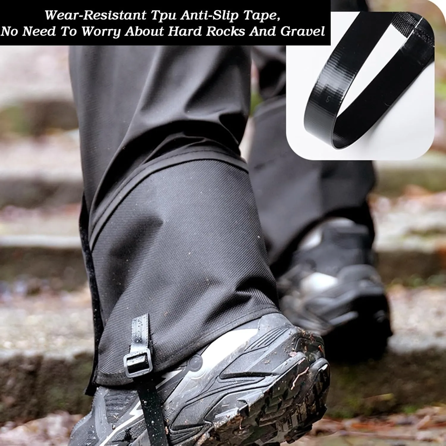 Leg Gaiters,Outdoor Waterproof Hiking Gaiters,Snake Bite Protection Guards with Adjustable Size,for Walking Climbing Hiking Backpacking