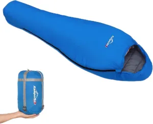 Lightweight and Compact Outdoor 3 Season Mummy Bag for Solo Adventurers,Blue Camping Sleeping Bag