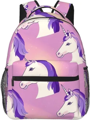 Lightweight Backpack for Gym Travel Bicycle - Big Capacity Multipurpose Anti-Theft Carry On Bag, Magic Unicorn Art Travel Hiking Bag & Day Pack