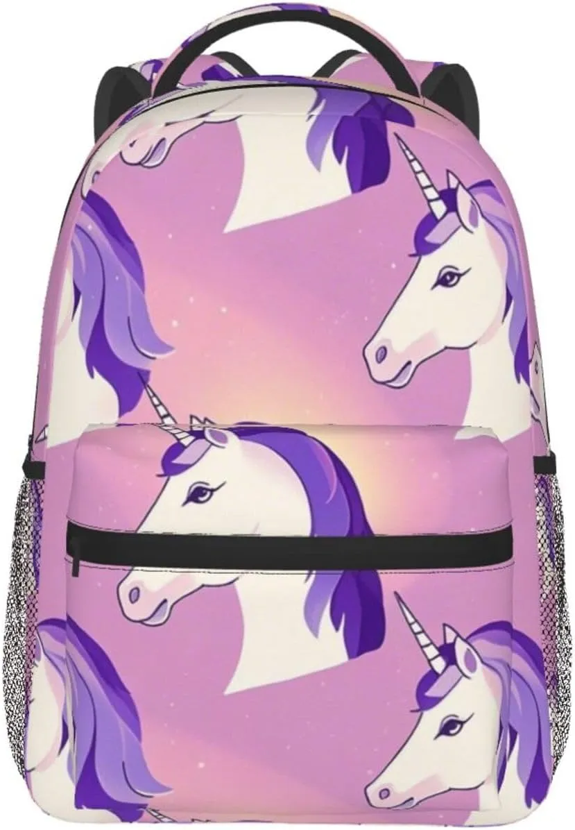 Lightweight Backpack for Gym Travel Bicycle - Big Capacity Multipurpose Anti-Theft Carry On Bag, Magic Unicorn Art Travel Hiking Bag & Day Pack