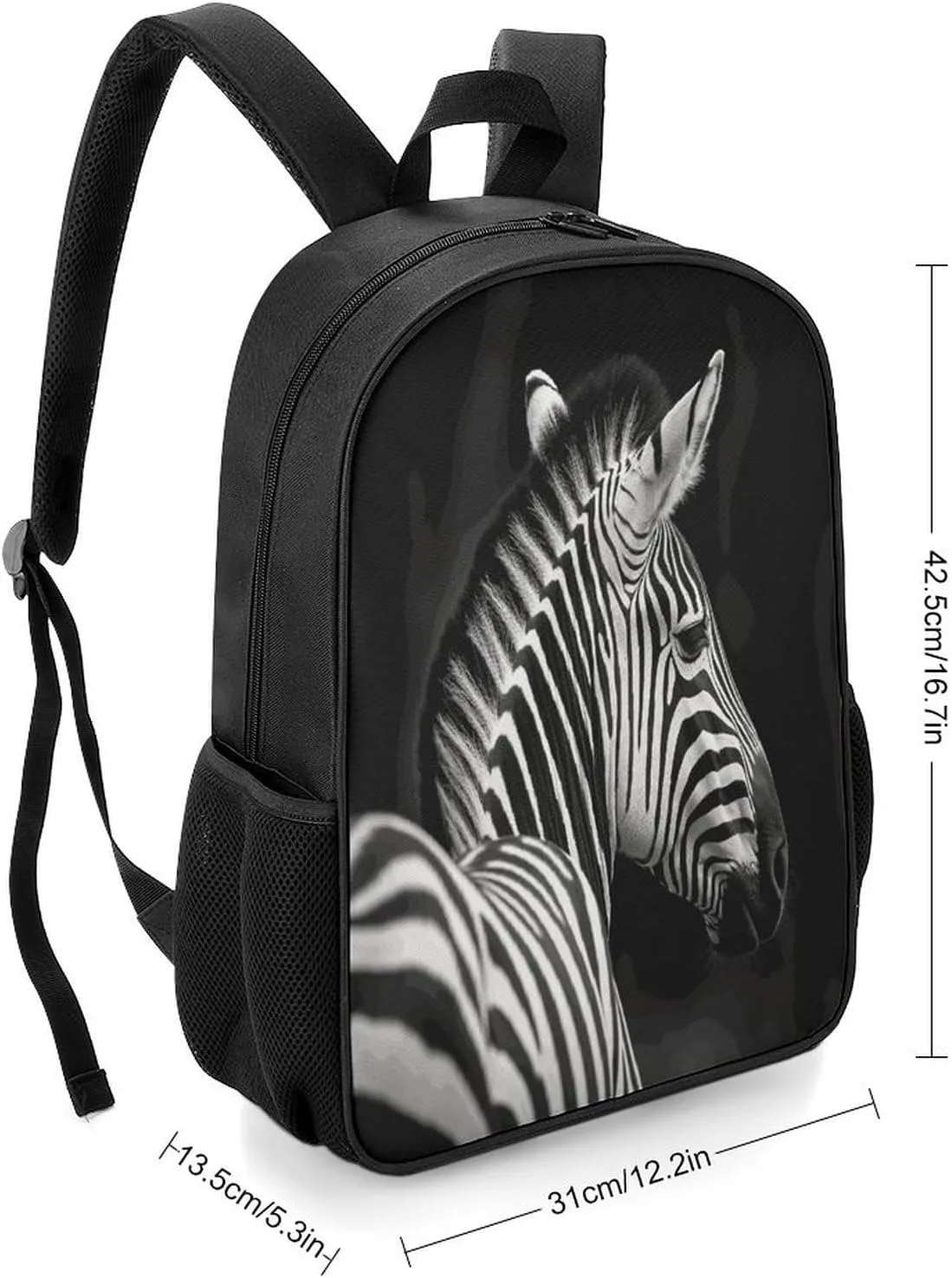 Lightweight Backpacks Cute Travel Bag Durable Black White Zebra Printing Small Travel Backpack For Women & Men