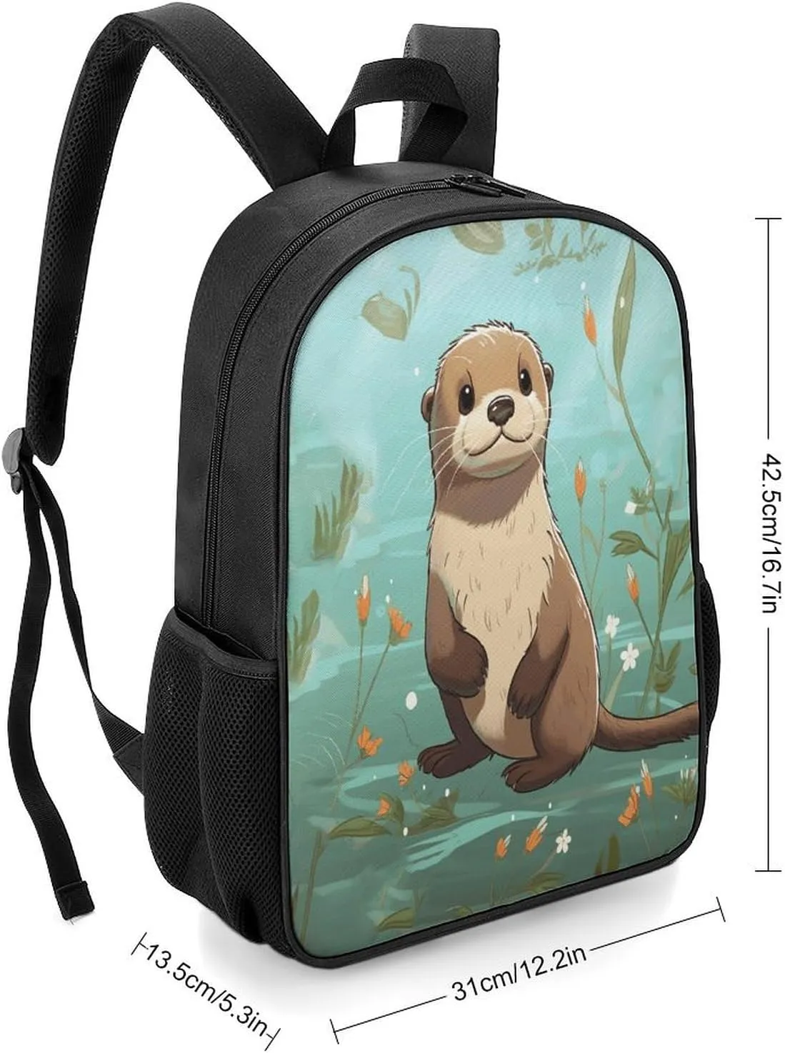 Lightweight Backpacks Cute Travel Bag Durable Cartoon Cute Beaver Printing Small Travel Backpack For Women & Men
