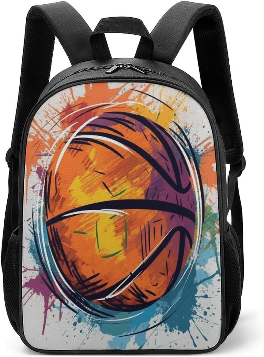Lightweight Backpacks Cute Travel Bag Durable Colorful Basketball Printing Small Travel Backpack For Women & Men