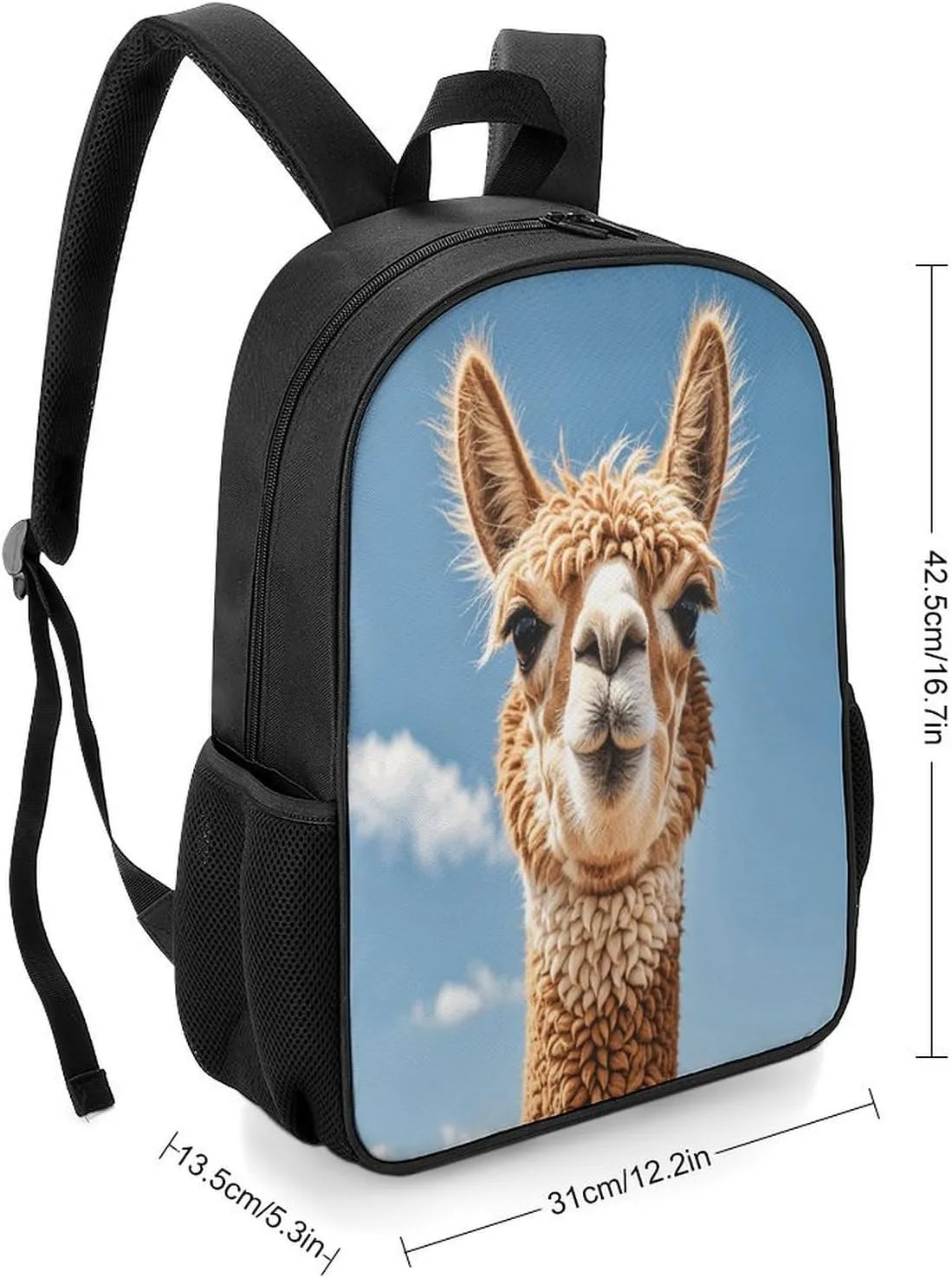 Lightweight Backpacks Cute Travel Bag Durable Cute Alpaca Printing Small Travel Backpack For Women & Men