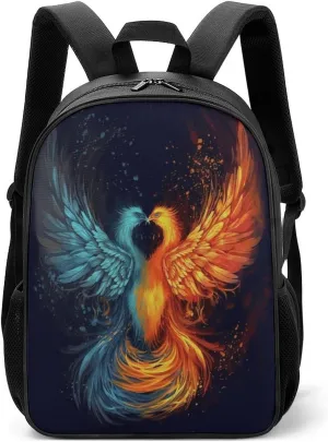 Lightweight Backpacks Cute Travel Bag Durable Fire And Water Wyvern Printing Small Travel Backpack For Women & Men