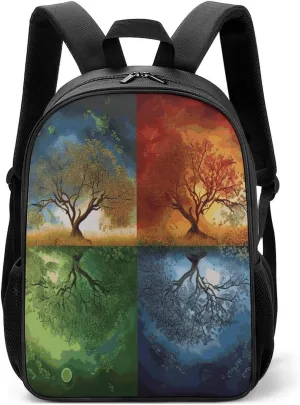 Lightweight Backpacks Cute Travel Bag Durable Four Season Tree of Life Printing Small Travel Backpack For Women & Men