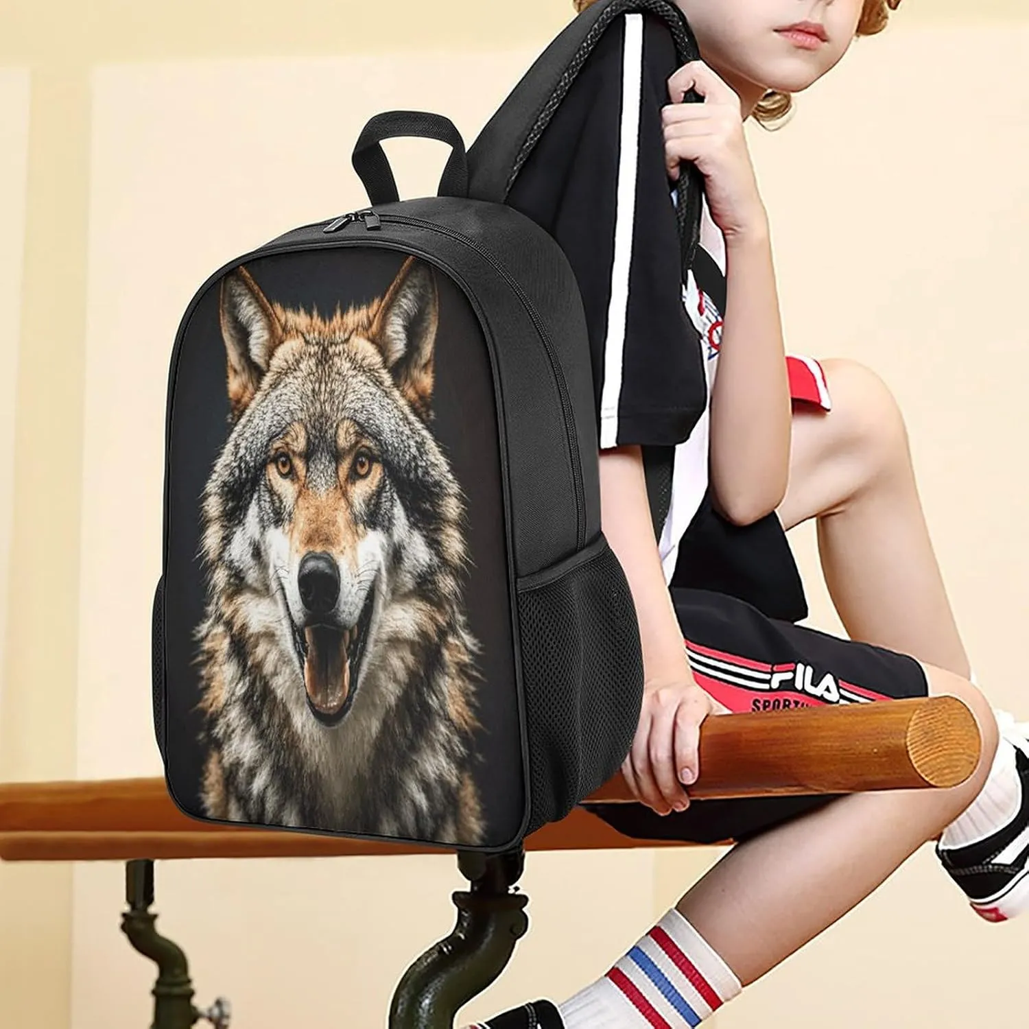 Lightweight Backpacks Cute Travel Bag Durable Hungry Like A Wolf Printing Small Travel Backpack For Women & Men