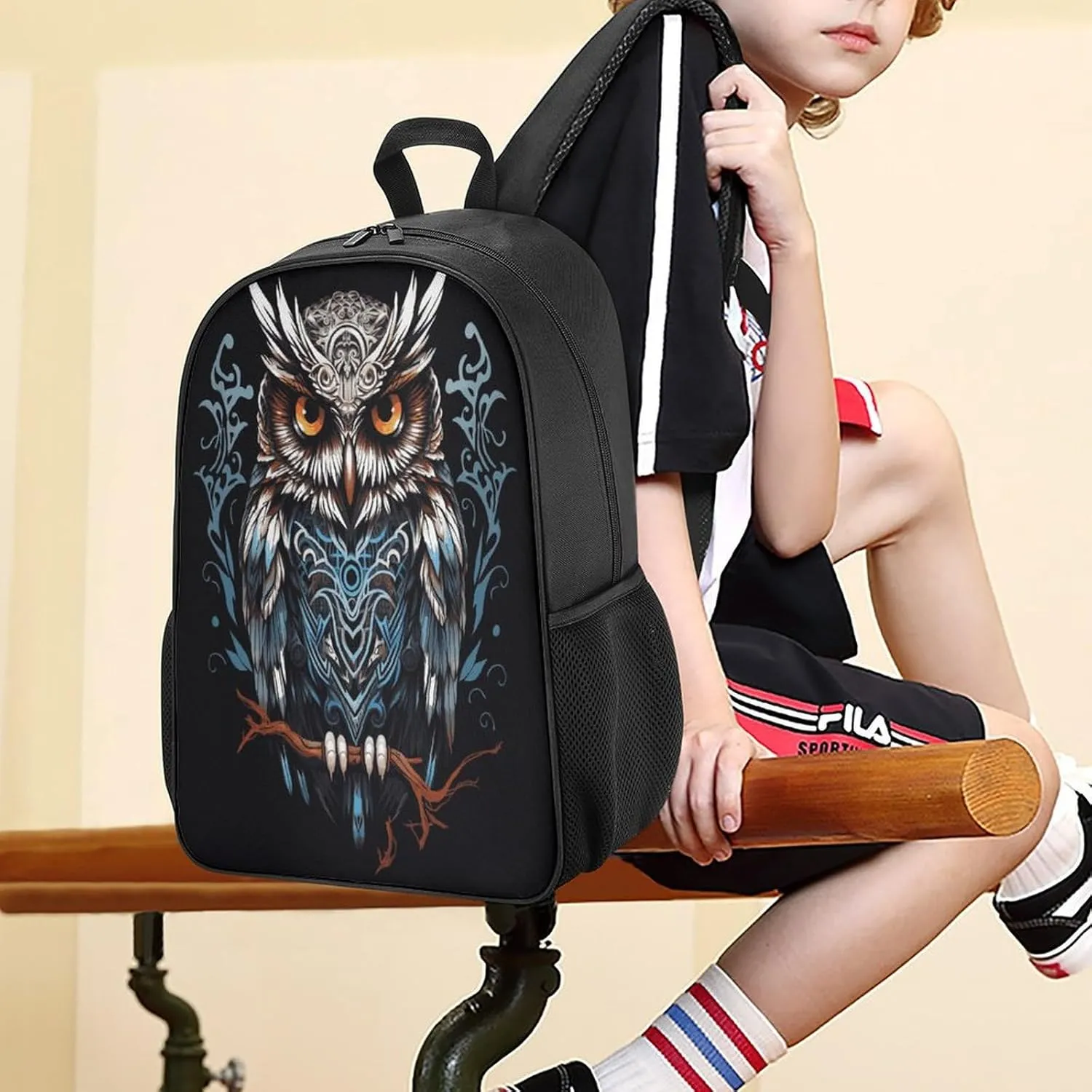 Lightweight Backpacks Cute Travel Bag Durable Owl Printing Small Travel Backpack For Women & Men