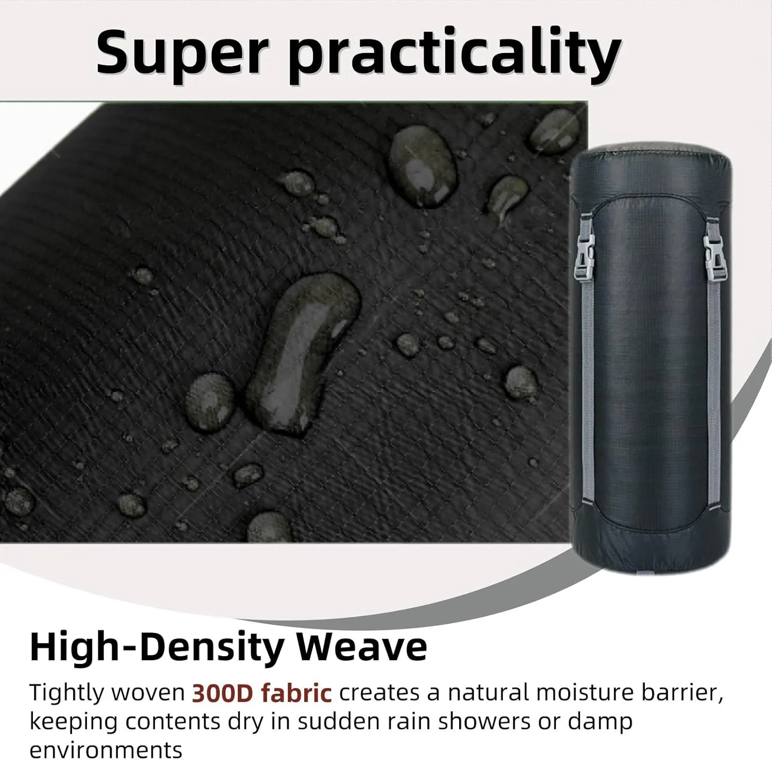 Lightweight Compression Sack,11L/18L/30L/45L/52L,Lightweight Sleeping Bag Compression Sack Great for Backpacking, Hiking and Camping,Black/Green.