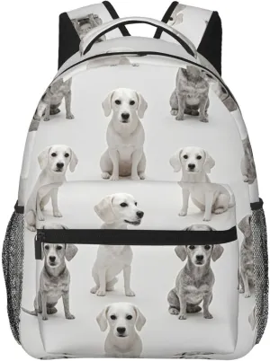 Lightweight Daypack Backpack for Trekking Work Running - Big Capacity Multipurpose Anti-Theft Bookbag, Dog Lovers Art Business Computer Bag