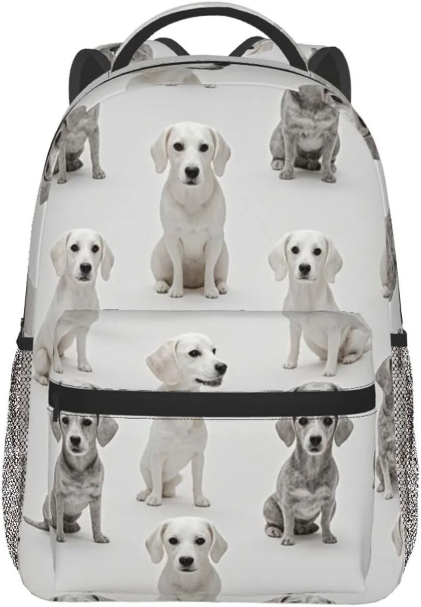 Lightweight Daypack Backpack for Trekking Work Running - Big Capacity Multipurpose Anti-Theft Bookbag, Dog Lovers Art Business Computer Bag