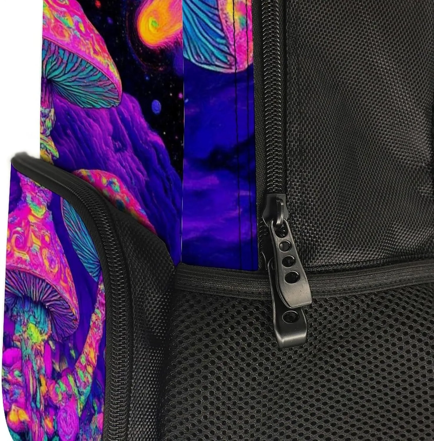 Lightweight Daypack Backpack for Trekking Work Running - Big Capacity Multipurpose Anti-Theft Bookbag, Trippy Purple Mushrooms Business Computer Bag