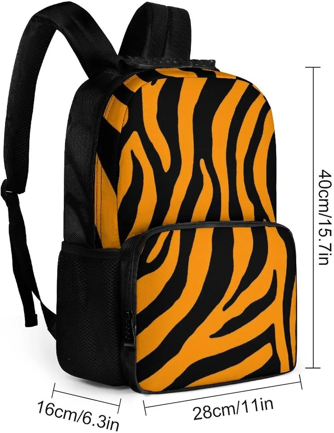 Lightweight Daypack for Camping Business Walking Cycling - Large Capacity Anti-Theft Multipurpose Bookbag, Animal Print Tiger Stripe Gym Outdoor Hiking Backpack