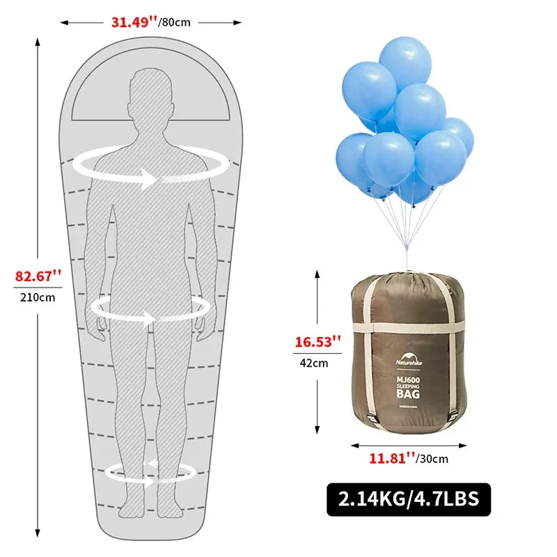 Lightweight Envelope-Type Polyester Sleeping Bag for Spring, Autumn, and Winter Camping