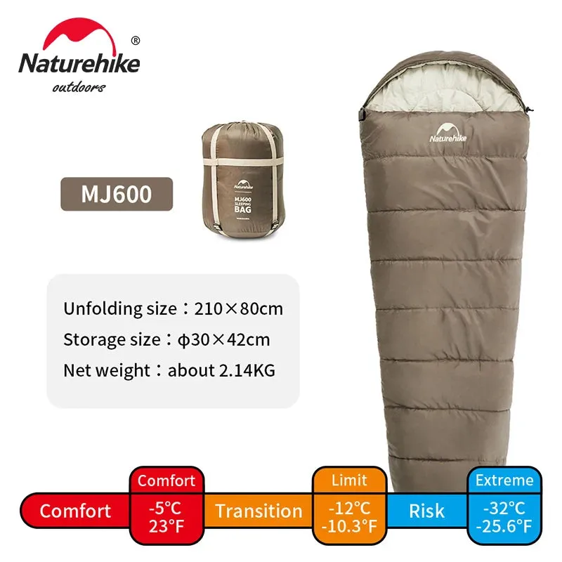 Lightweight Envelope-Type Polyester Sleeping Bag for Spring, Autumn, and Winter Camping