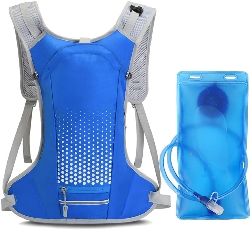 Lightweight Hiking & Running Backpack with 2L Water Bladder, Breathable and Waterproof, Adjustable for Marathons, Cycling Outdoor Sports