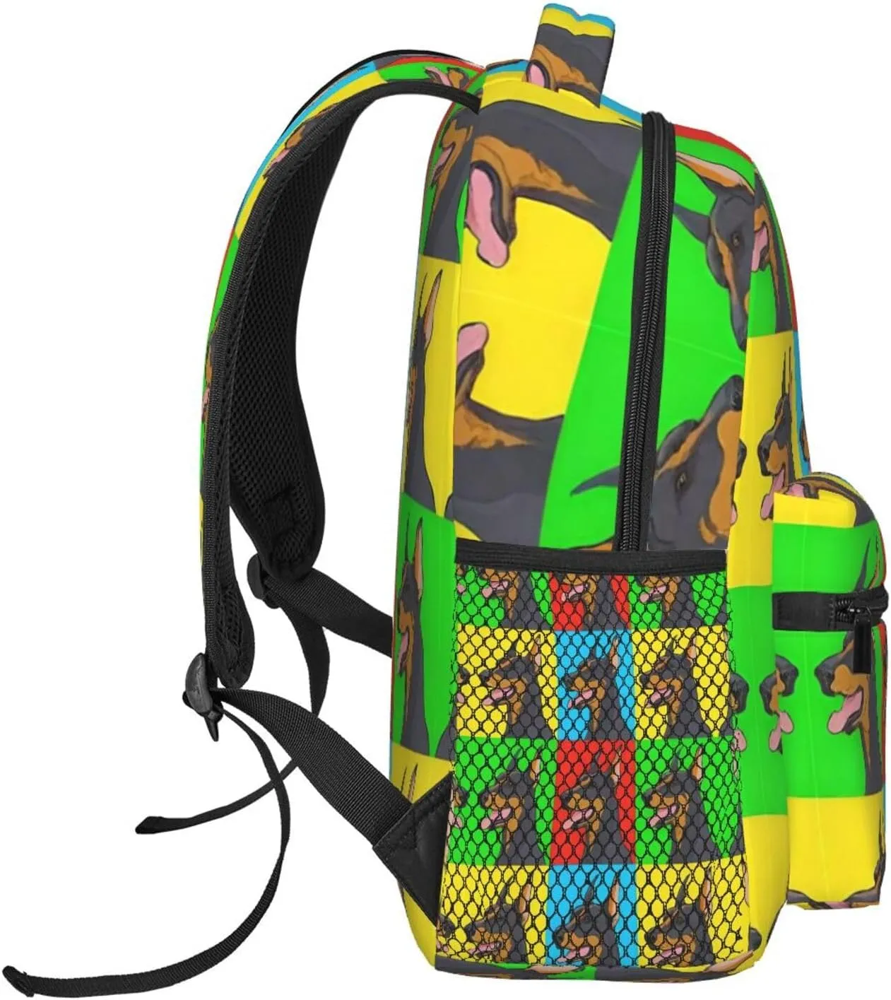 Lightweight Rucksack for Sports Travel Running - Big Capacity Multipurpose Anti-Theft Bookbag, Doberman Pinscher Dogs Art Travel and Sport Backpack Rucksack