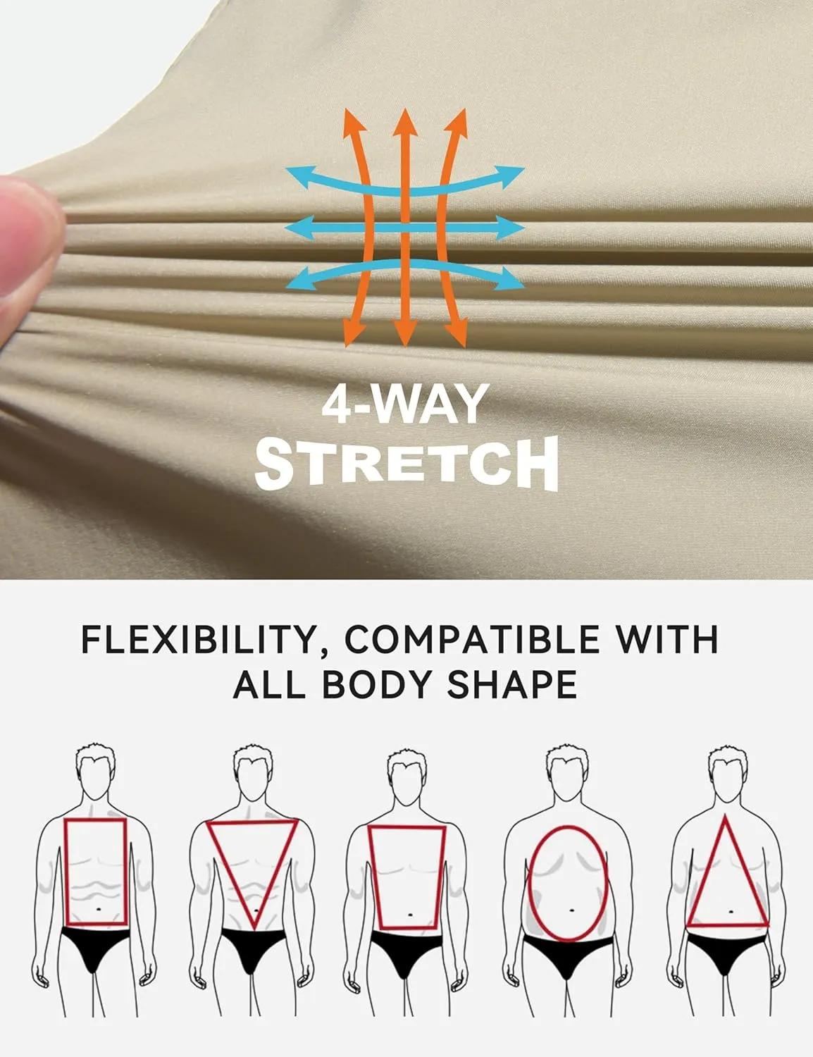 Little Donkey Andy Men's Quick Dry Vest Sleeveless Summer Stretchy Windproof Jacket for Golfing Cycling Running