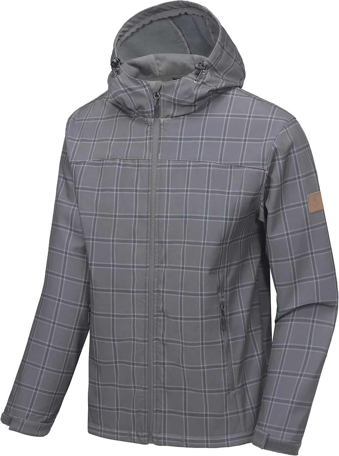 Little Donkey Andy Men’s Softshell Jacket with Removable Hood, Fleece Lined