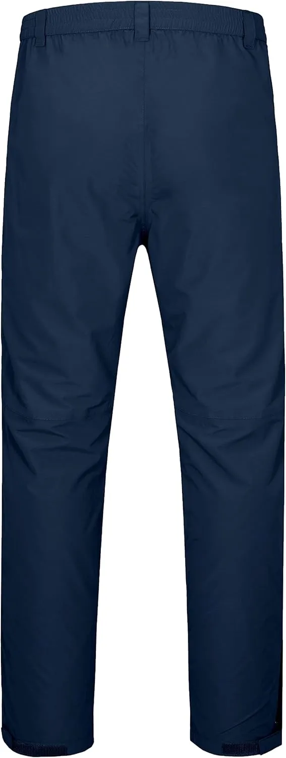 Little Donkey Andy Men's Waterproof Lightweight Rain Pants Breathable Windproof Hiking Golf Fishing Pants