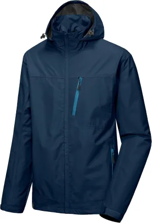 Little Donkey Andy Men's Waterproof Rain Jacket with Detachable Hood Outdoor Raincoat for Hiking Travel Cycling