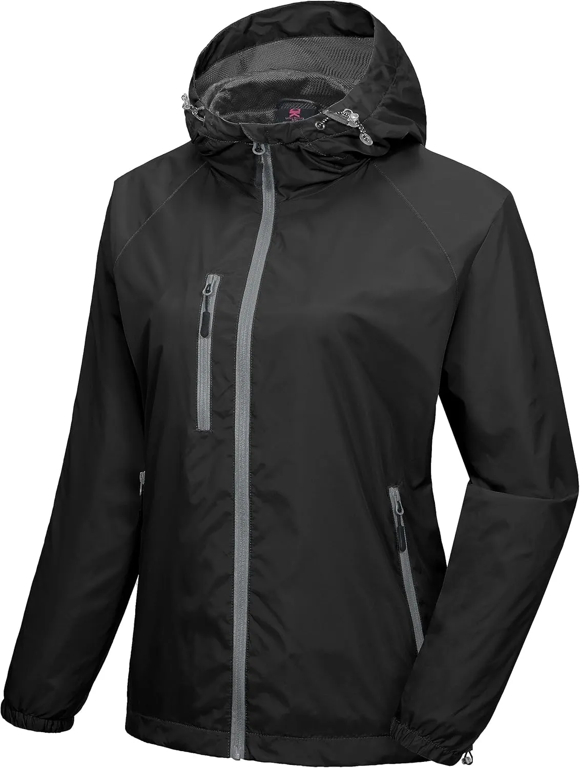Little Donkey Andy Women's Lightweight Windbreaker Zip Up Windproof Outerwear Jacket for Hiking Travel Cycling