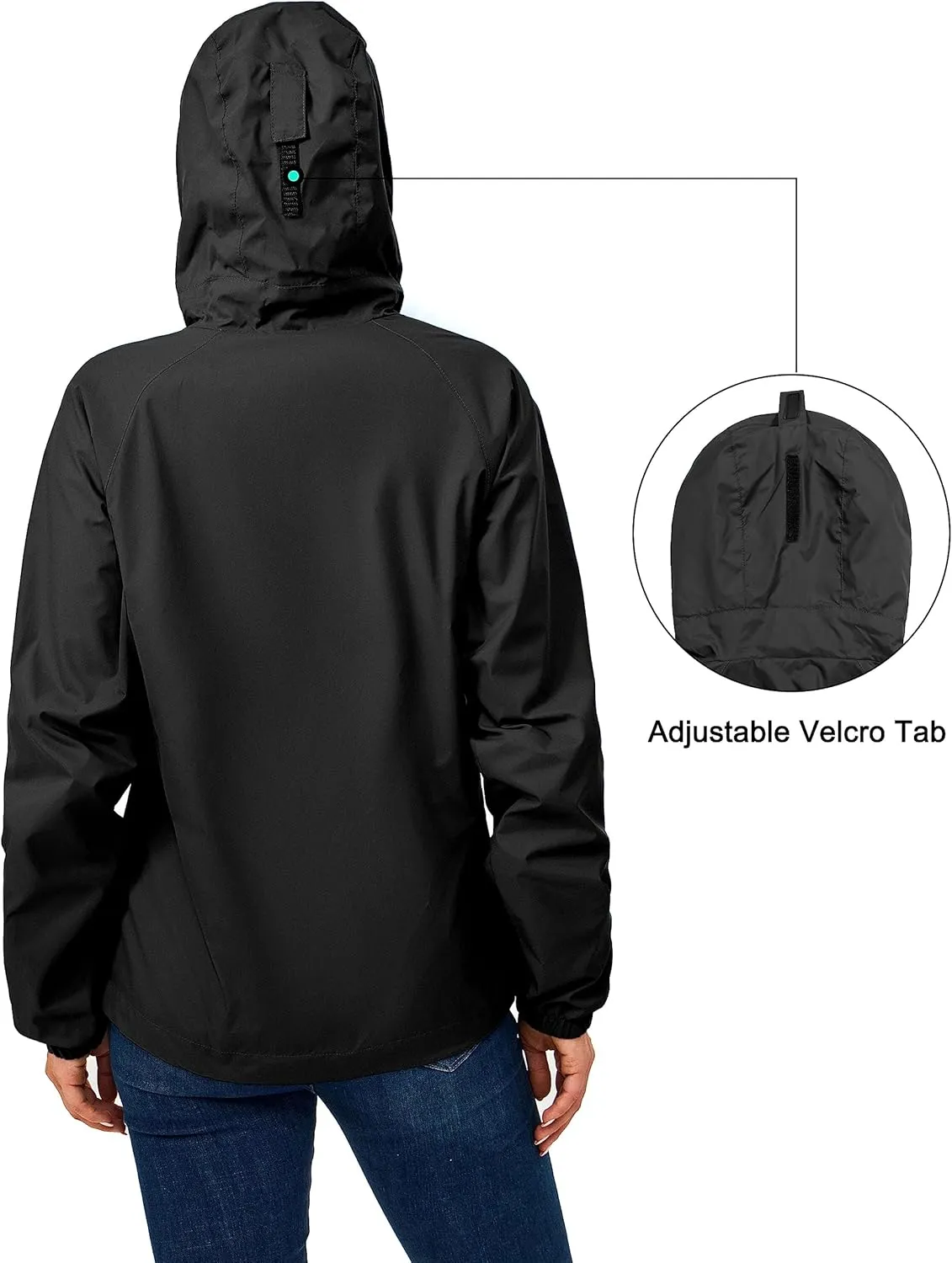 Little Donkey Andy Women's Lightweight Windbreaker Zip Up Windproof Outerwear Jacket for Hiking Travel Cycling