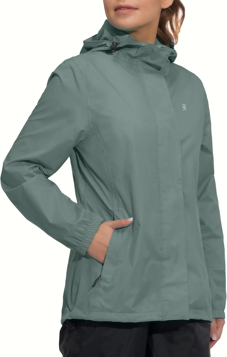 Little Donkey Andy Women's Packable Rain Jacket Waterproof Lightweight Rain Coat with Hood for Golf Cycling Hiking