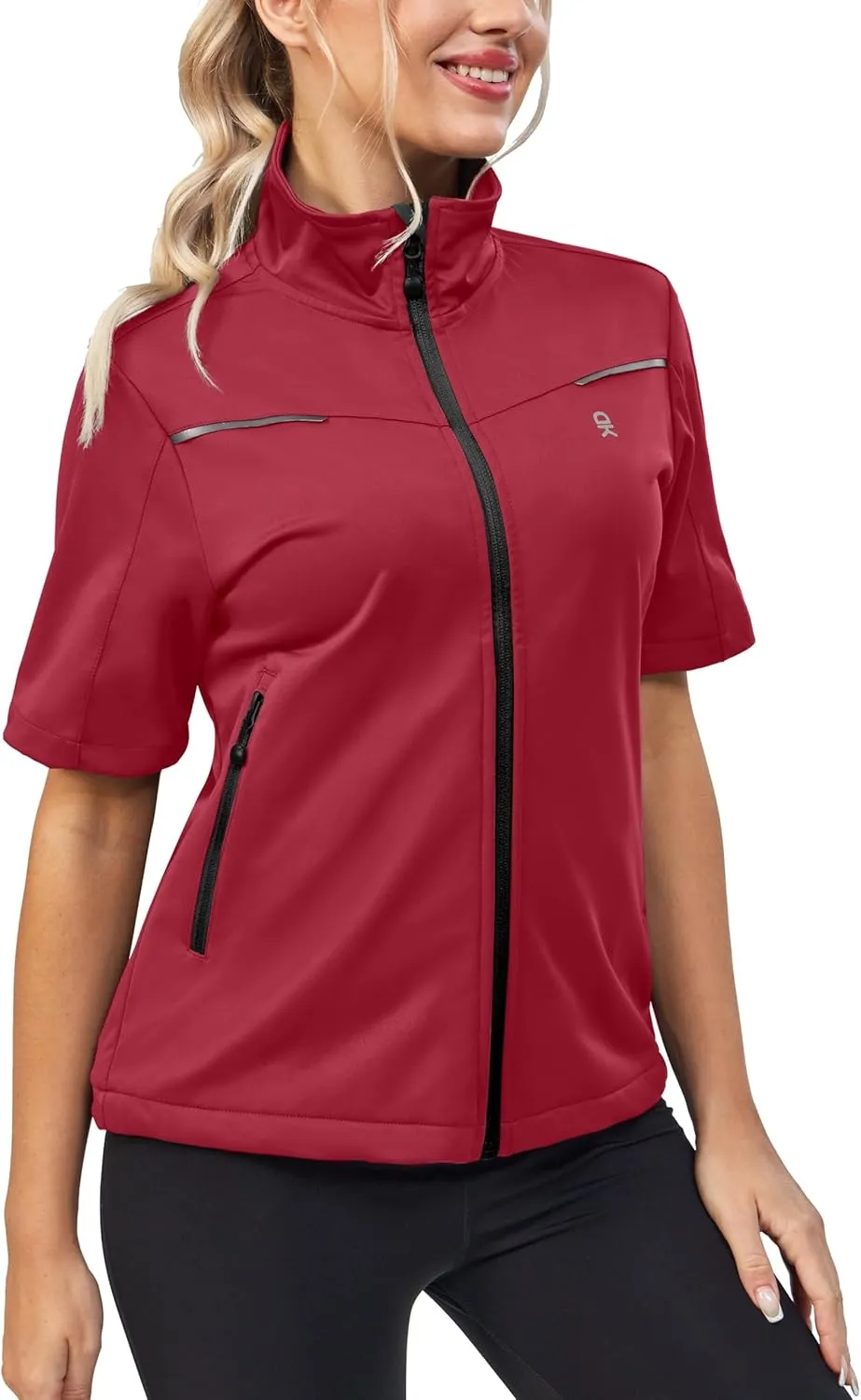 Little Donkey Andy Women's Short Sleeve Jacket Windproof Lightweight Vest for Golf Hiking Running