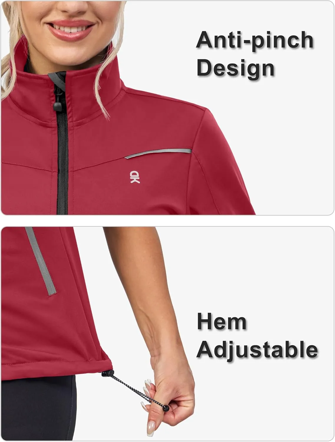 Little Donkey Andy Women's Short Sleeve Jacket Windproof Lightweight Vest for Golf Hiking Running