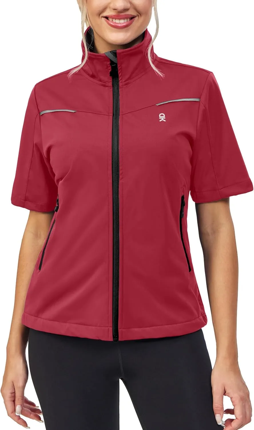 Little Donkey Andy Women's Short Sleeve Jacket Windproof Lightweight Vest for Golf Hiking Running