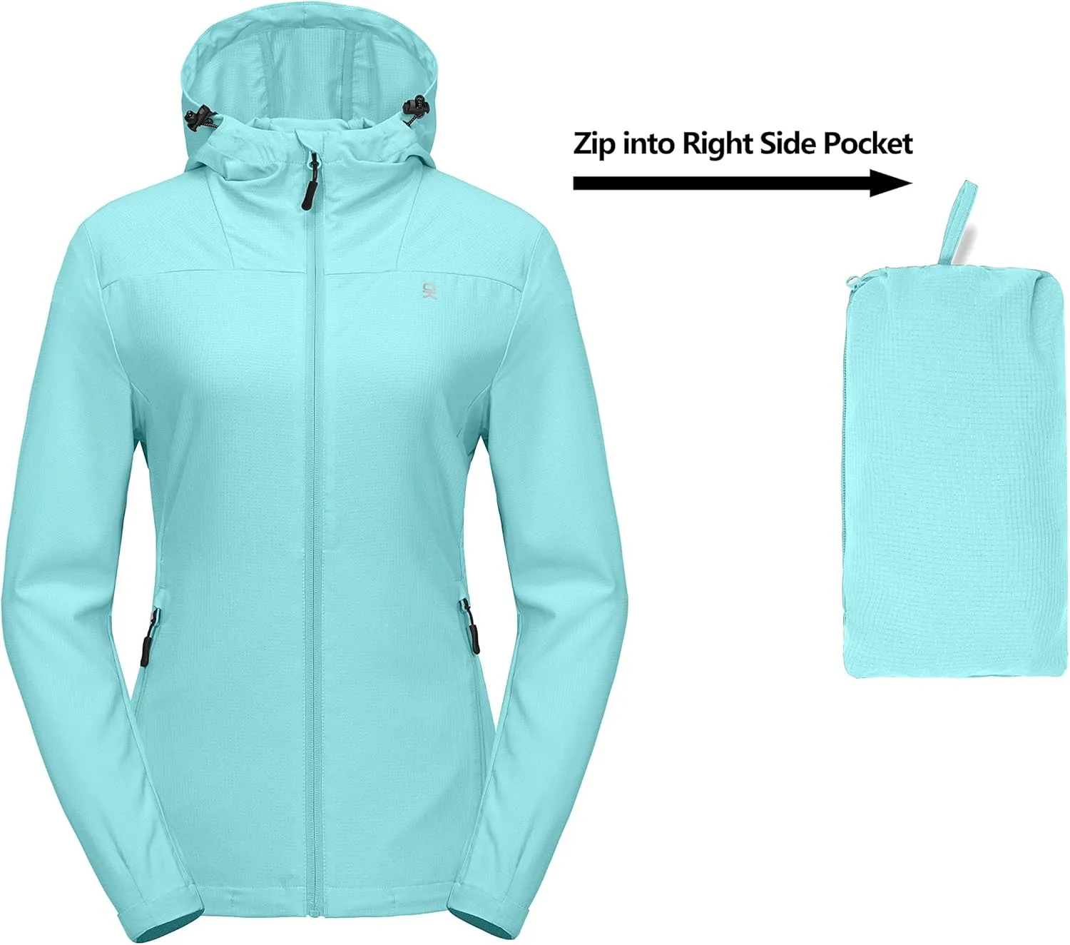 Little Donkey Andy Women's Sun Protection Hoodie Jackets Long Sleeve UPF50  Shirts Hiking Travel Camp Air Holes Full Zip