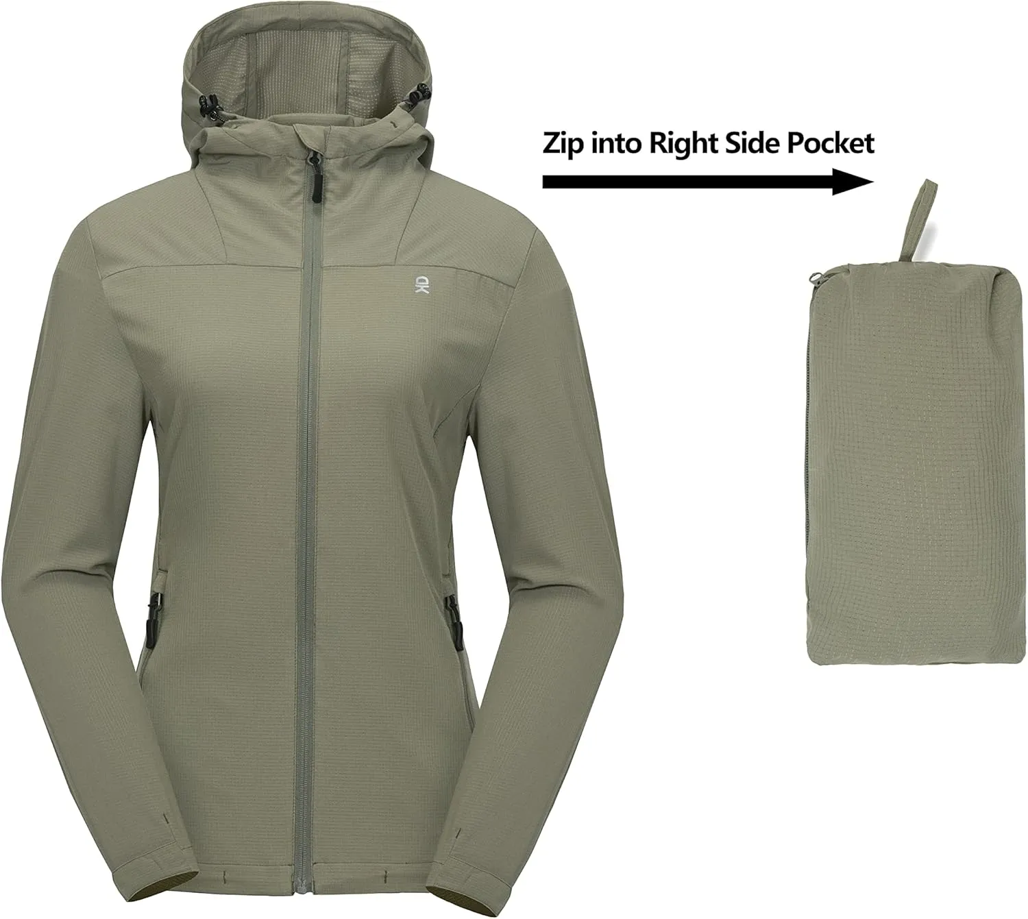 Little Donkey Andy Women's Sun Protection Hoodie Jackets Long Sleeve UPF50  Shirts Hiking Travel Camp Air Holes Full Zip