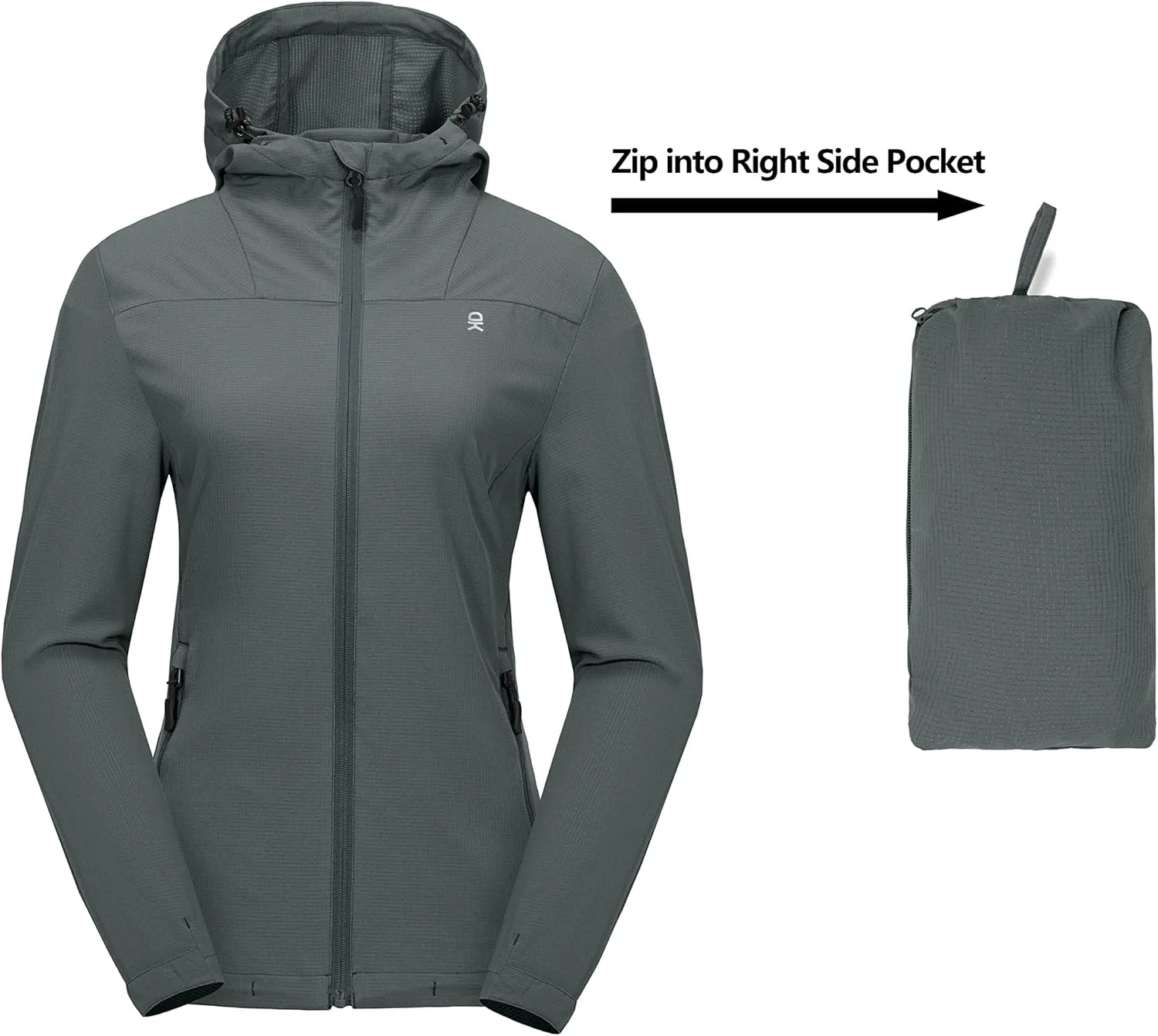 Little Donkey Andy Women's Sun Protection Hoodie Jackets Long Sleeve UPF50  Shirts Hiking Travel Camp Air Holes Full Zip