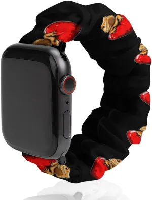 Lizard Love Heart Fashion Watch Strap Scrunchies Wristbands Compatible With IWatch Series