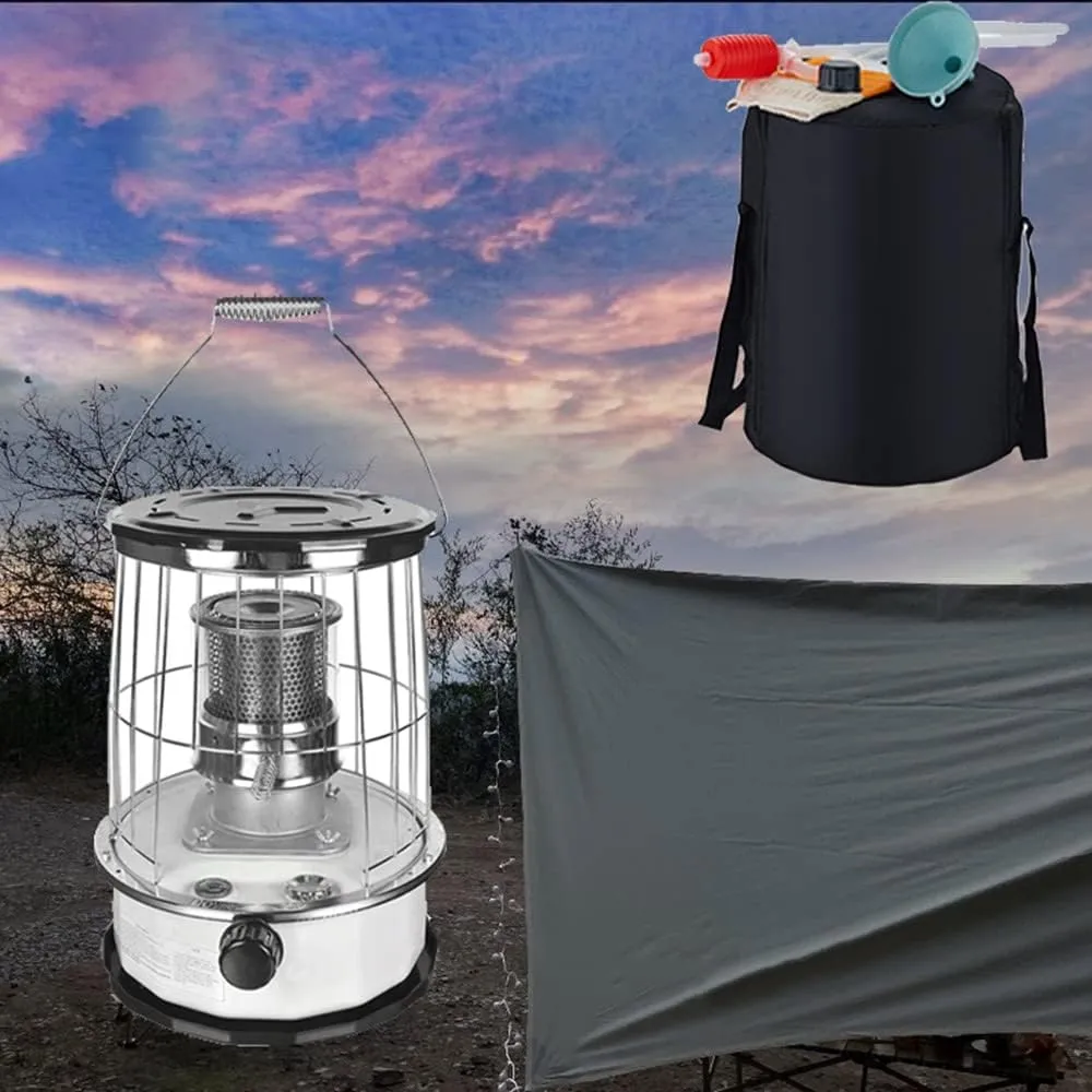 LKP 6L Kerosene Heater, Portable Outdoor Oil Stove Warmer, 10000 BTU/H Camping Stove for Camp Tent, Stainless Steel Patio Space Heaters