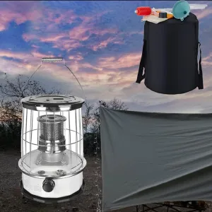 LKP 6L Kerosene Heater, Portable Outdoor Oil Stove Warmer, 10000 BTU/H Camping Stove for Camp Tent, Stainless Steel Patio Space Heaters