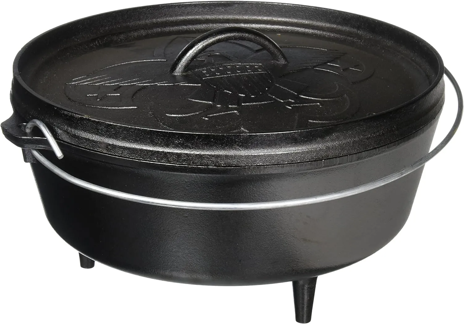 Lodge L12CO3BS Boy Scouts of America Cast Iron Camp Dutch Oven, Pre-Seasoned, 6-Quart, Black