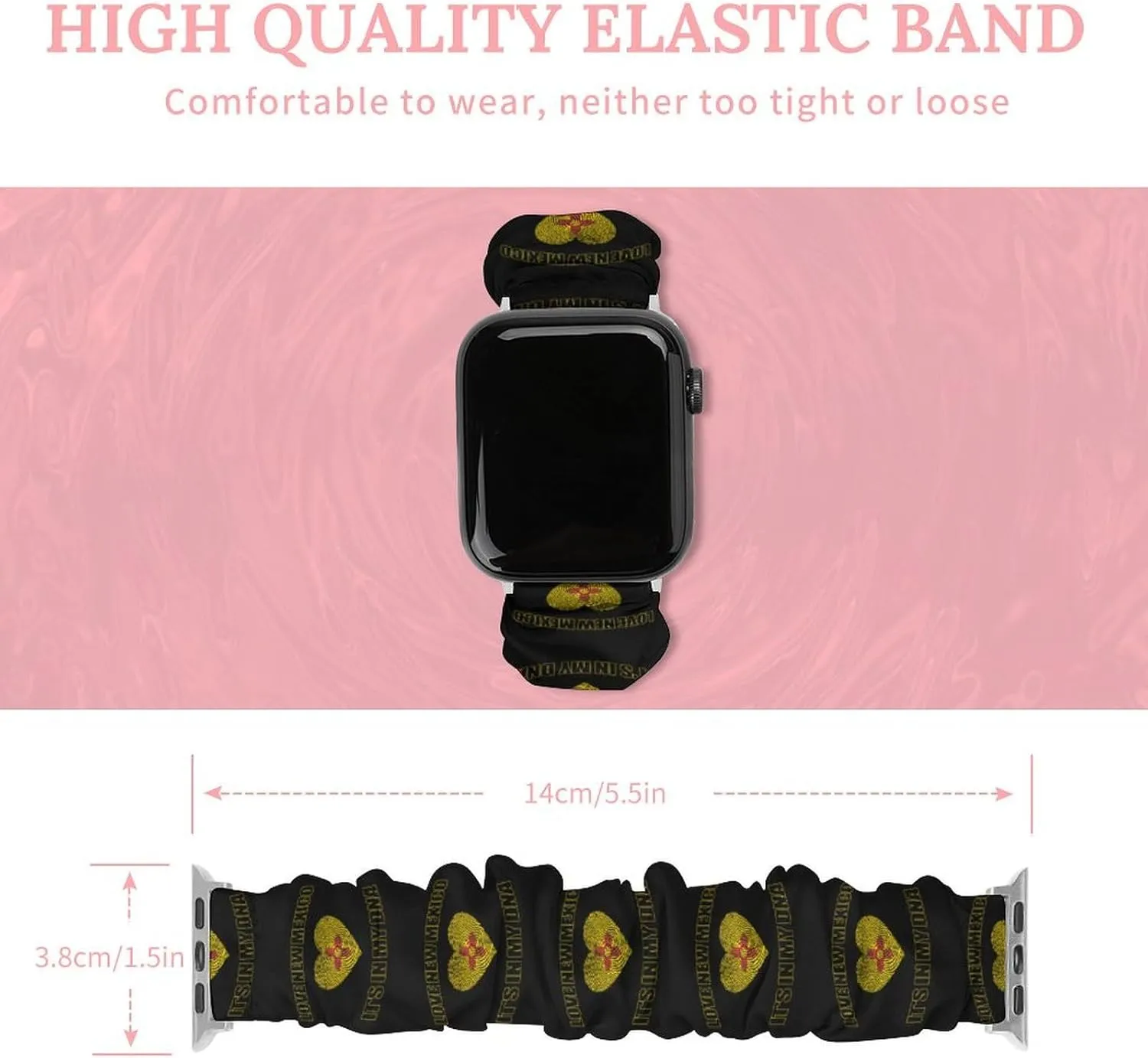 Love New Mexico State My DNA Fashion Watch Strap Scrunchies Wristbands Compatible With IWatch Series