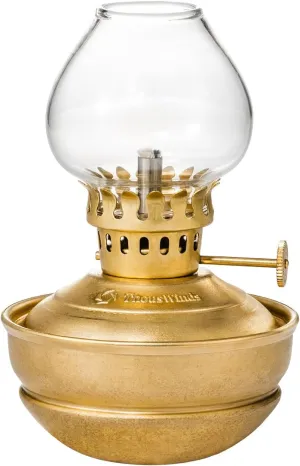 Luminara Mini Oil Lamp, Outdoor Kerosene Oil Lantern, Windproof Light for Outdoor Camping Garden Home Decor, Brass