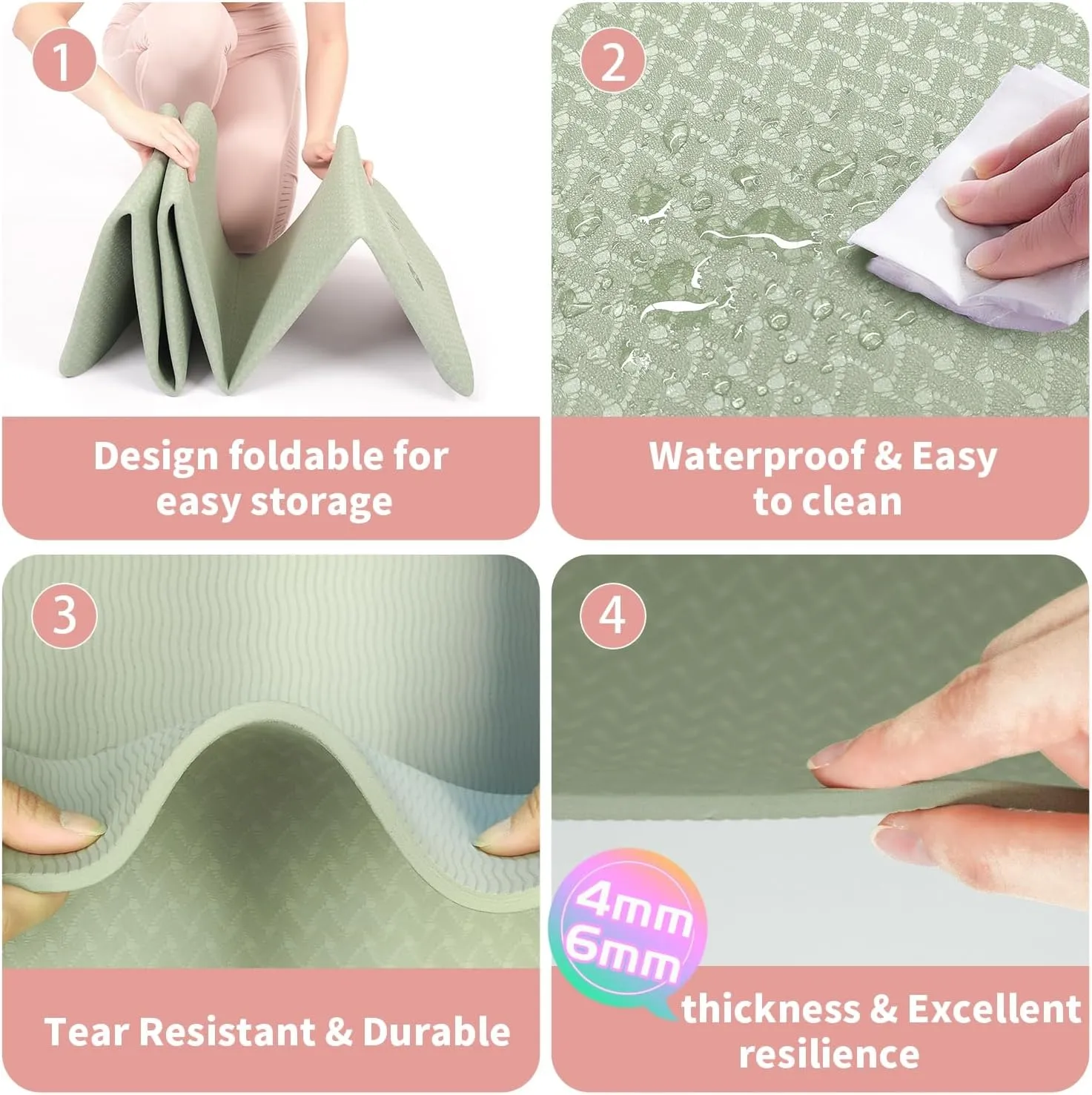 Luxora Foldable Yoga Mat for Easy Travel and Comfort