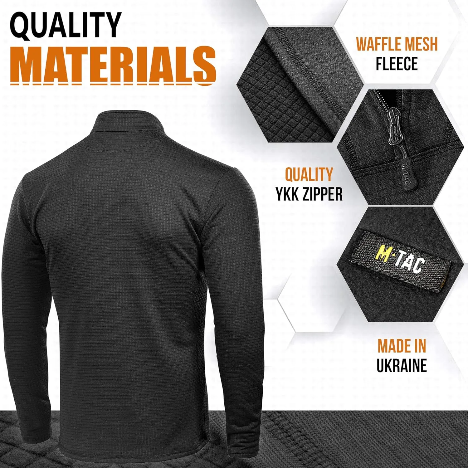 M-Tac Thermal Underwear for Men Fleece Lined Compression Shirt Delta Level 2